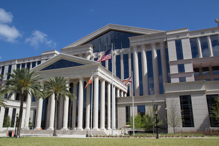 The Duval County Courthouse in nearby Jacksonville. Construction for the new courthouse began in 2009 and was completed in 2012. 