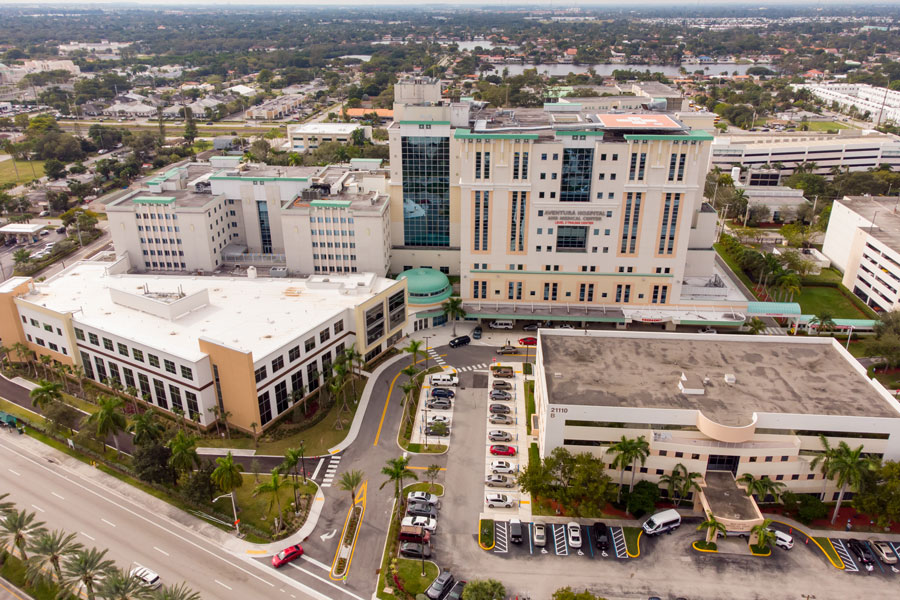 The 400+ bed Aventura Hospital and Medical Center provides acute care in its medical and surgical facility.