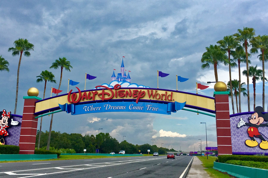 Entrance of Walt Disney World approximately 25 miles from Orlando in Kissimmee, Florida. File photo: Jerome Labouyrie, Shutterstock.com, licensed.