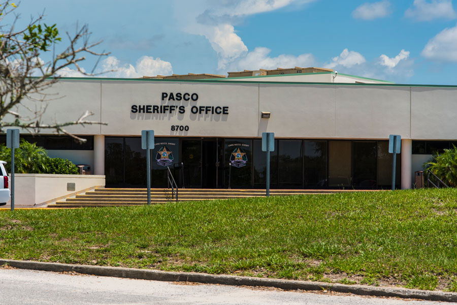 The exterior of the Pasco County Sheriffs Office in New Port Richey, FL on July 2, 2019. 